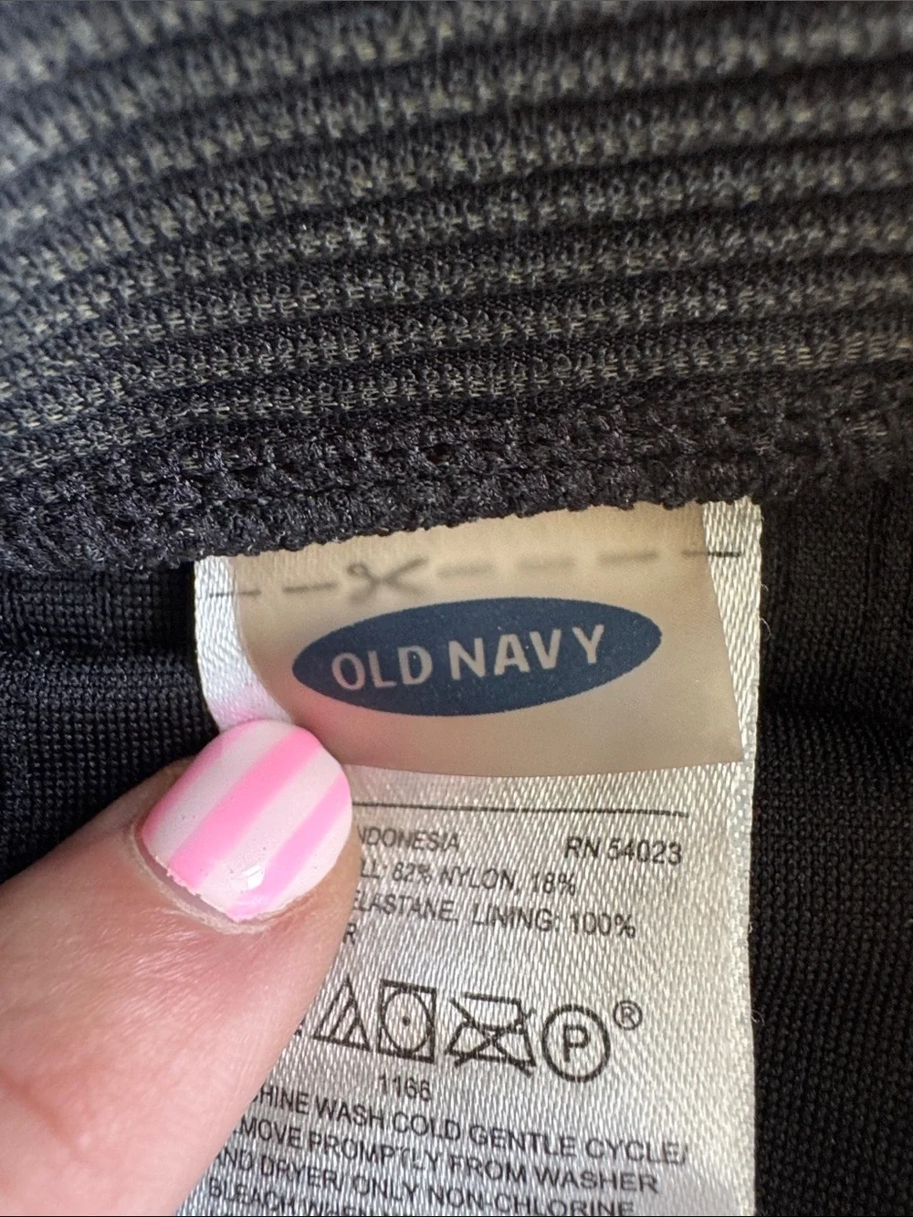 Old Navy Black Ribbed Girls Two-Piece Bikini Set